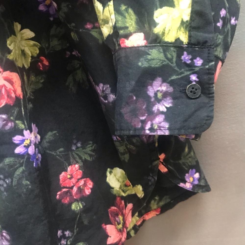 ARITZIA Talula Oversized Floral Shirt Silk Cotton - Picture 2 of 9